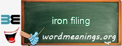 WordMeaning blackboard for iron filing